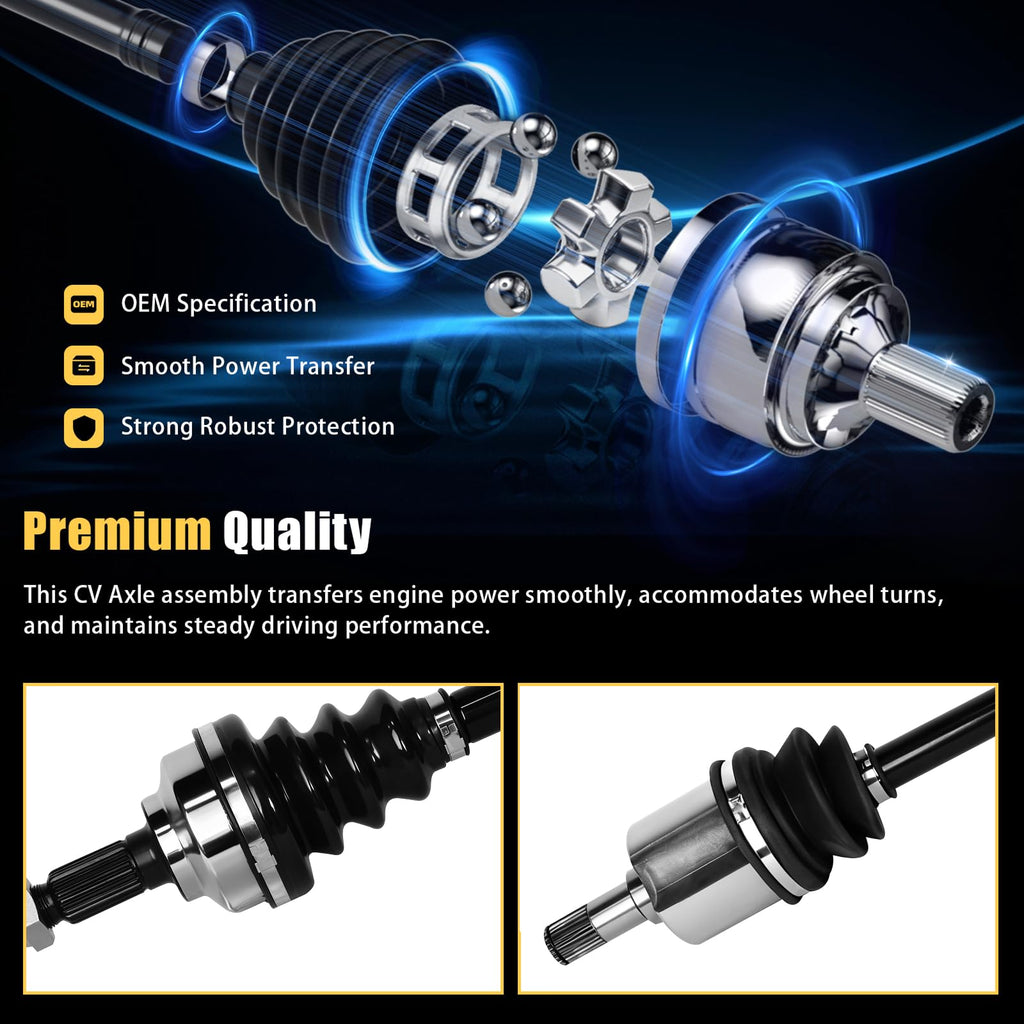 PCS Front CV Axle Shaft Assembly for Honda Civic 1.8L L4 2006-2011 Driver  Passenger Side Black