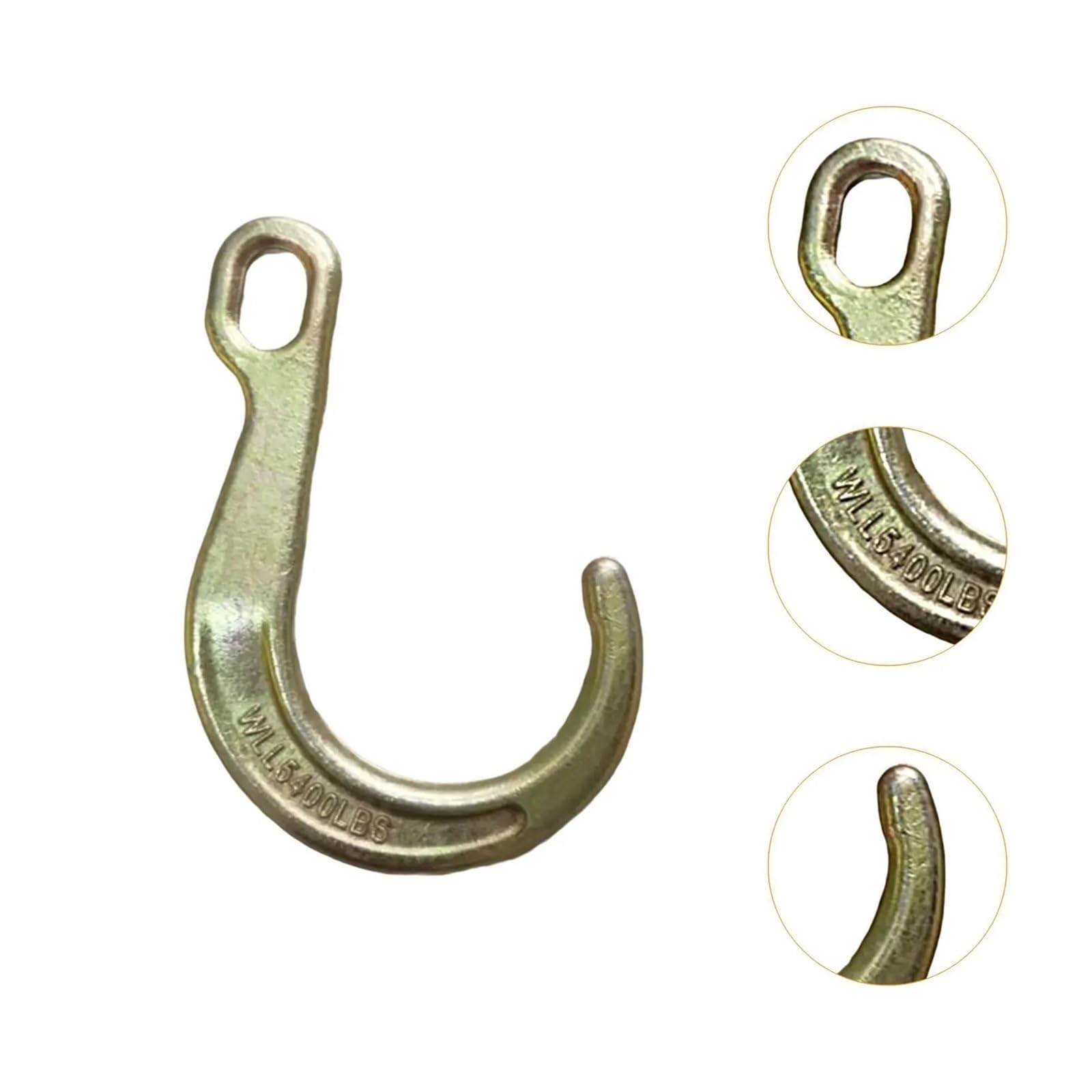 Gold Alloy Steel J Hook for Trailer Towing Winching Trucks  Machinery