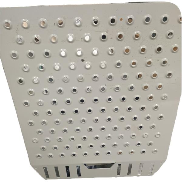 Perforated Metal Tray Basket Container Storage Bin Gray