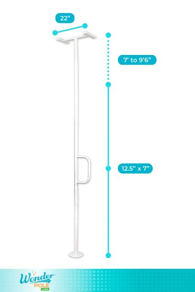 Stander Wonder Pole Lite Adjustable Floor to Ceiling Safety Grab Bar