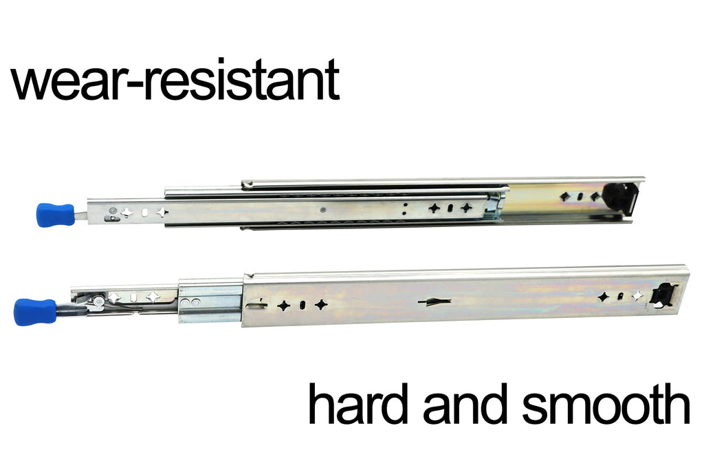 Inch Heavy Duty Locking Drawer Slides 1 Pair 260 Lb Side Mount Full Extension Stainless Steel