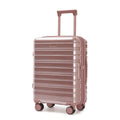 Rose Gold 20 Inch Expandable Hardside Carry On Luggage 22x14x9 with Spinner Wheels TSA Lock Retail $89.00