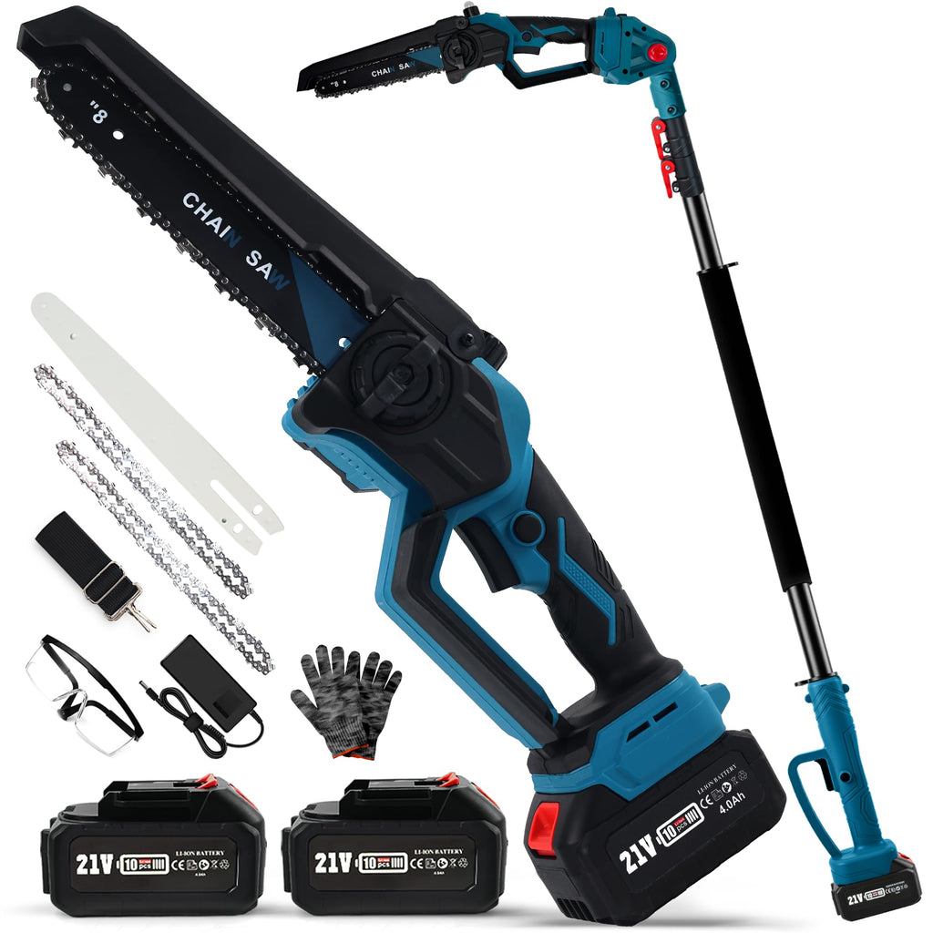 Open-Box New Autubin Cordless 2-in-1 8 Mini Chainsaw  Pole Saw 1200W Brushless.