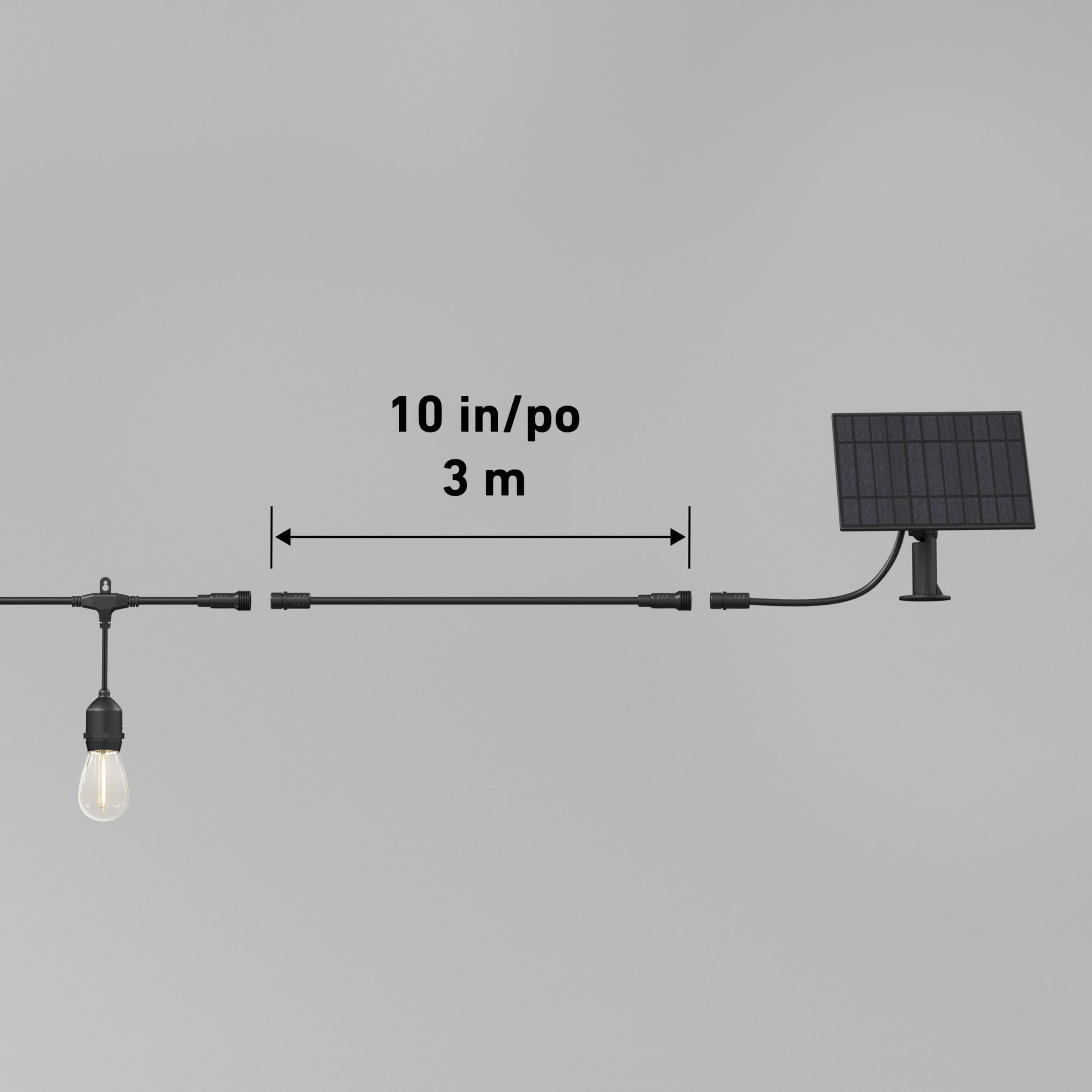 artika Blaze 20 LED Bulbs 42 ft Outdoor Solar String Lights - Dusk to Dawn - Matte Black Retail $45.00