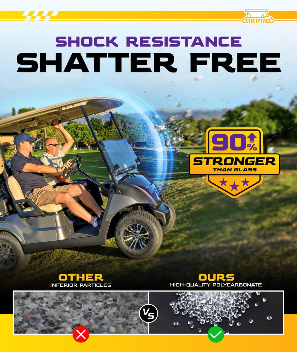 Clear Foldable Golf Cart Windshield for Yamaha G29Drive 2007-2016