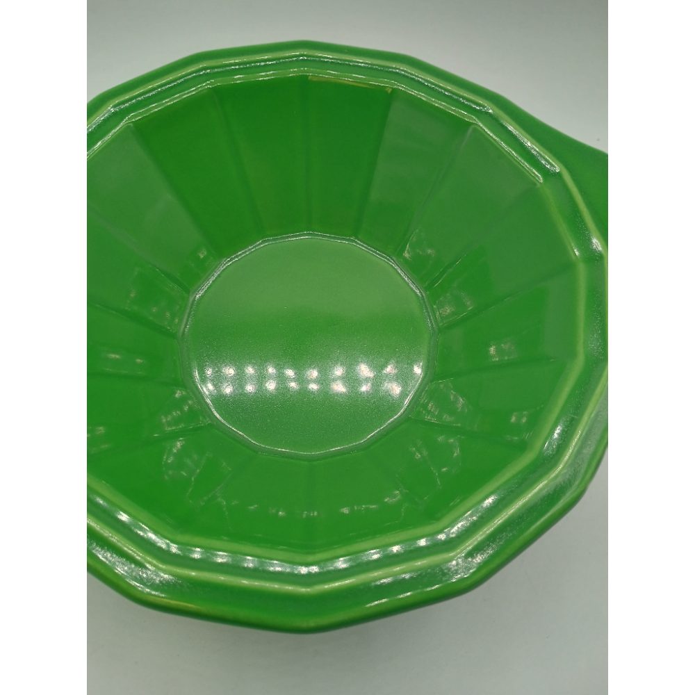 New As-Is Vintage Green Ceramic Octagonal 16-Pc Dinnerware Set Retail $75.00