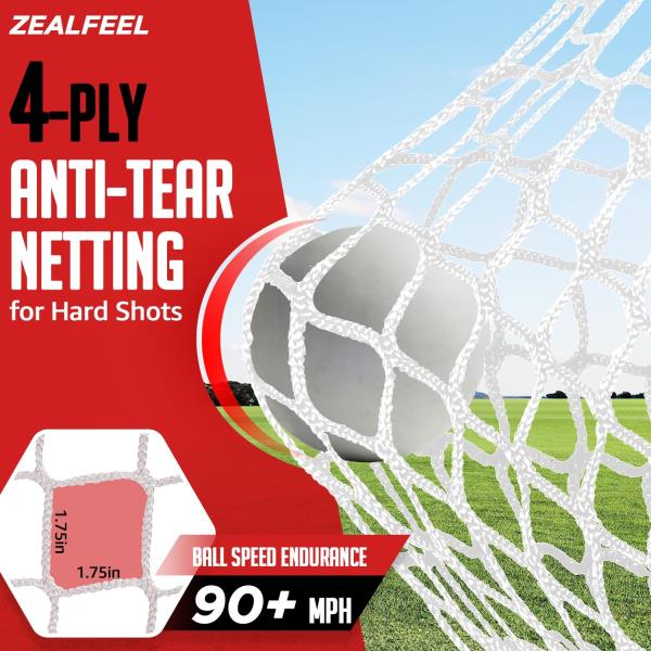 Lacrosse Backstop Net 14x10FT Extra-Large Shooting Coverage