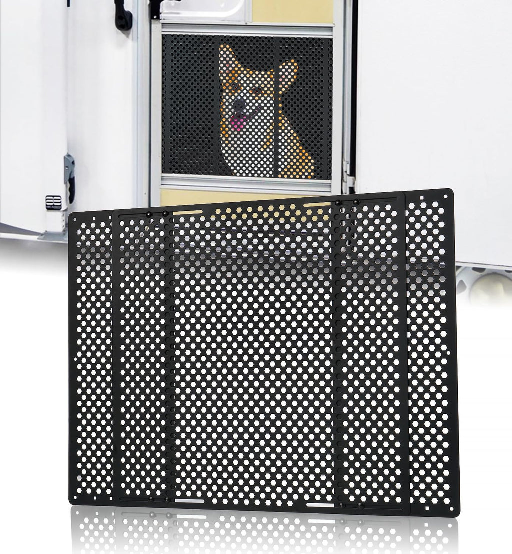 RV Entry Screen Door Grille Adjustable 22-31.5 Black