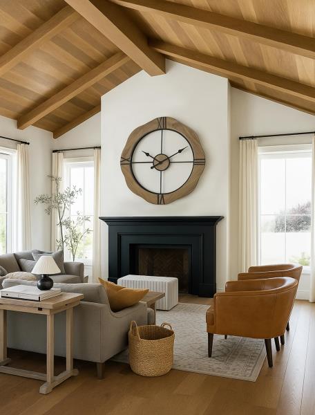 MASHI 20" Wall Clock for Living Room,Non Ticking Silent Battery Operated Retail $39.00