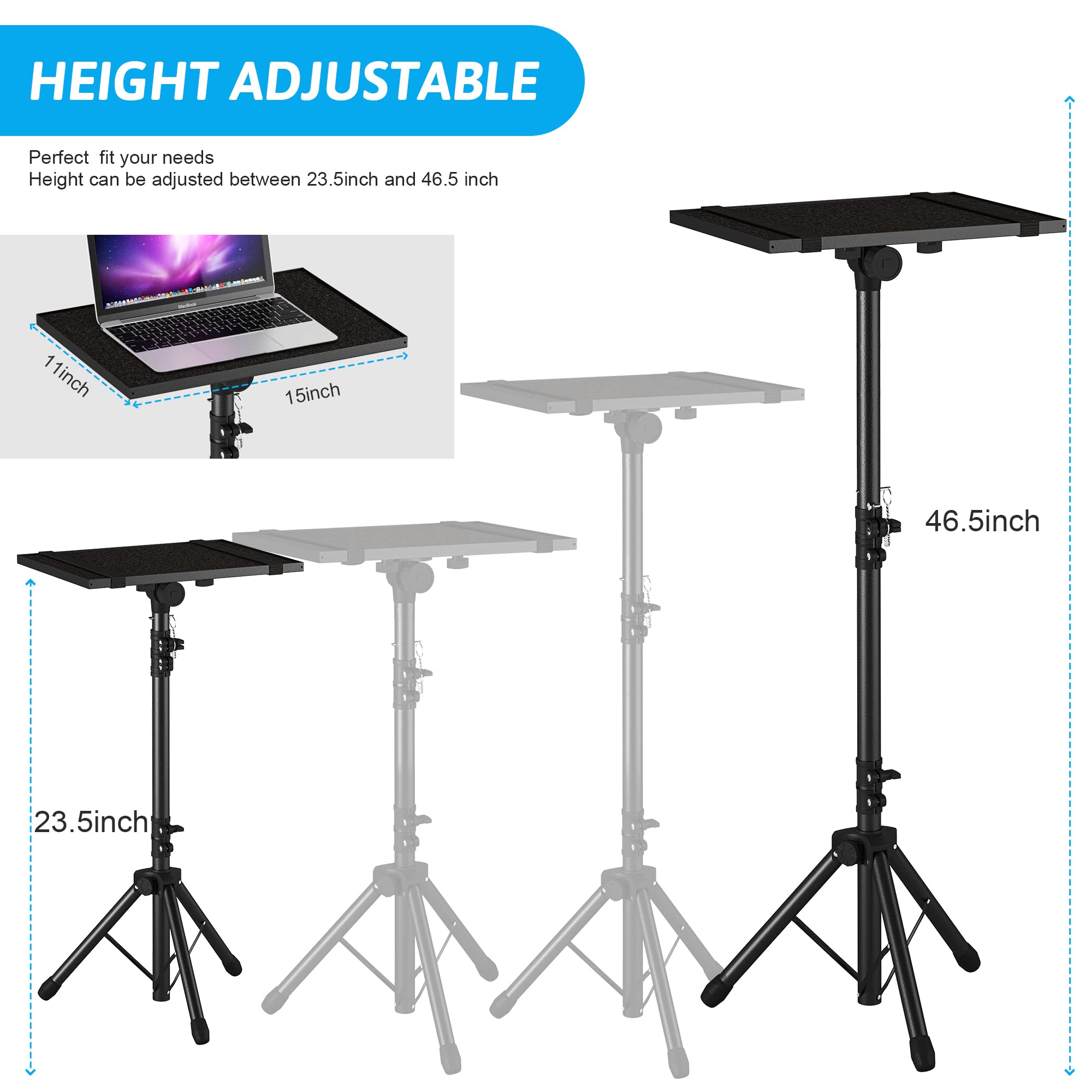 New DECOSIS Adjustable Projector Stand Tripod w Gooseneck Phone Holder Retail $33.00