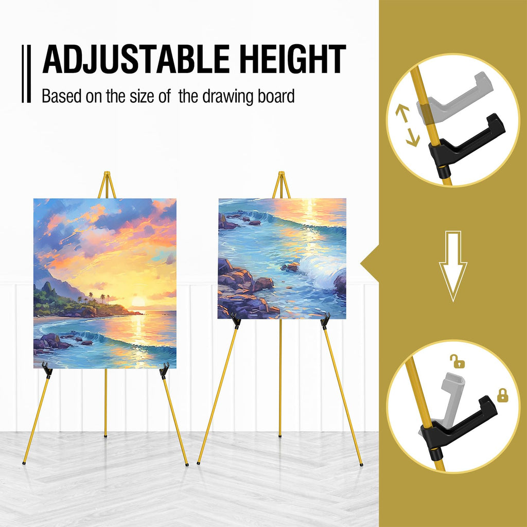 Open-Box New SunyesYoon 63 Collapsible Portable Artist Tripod Easel Stand Retail $18.00
