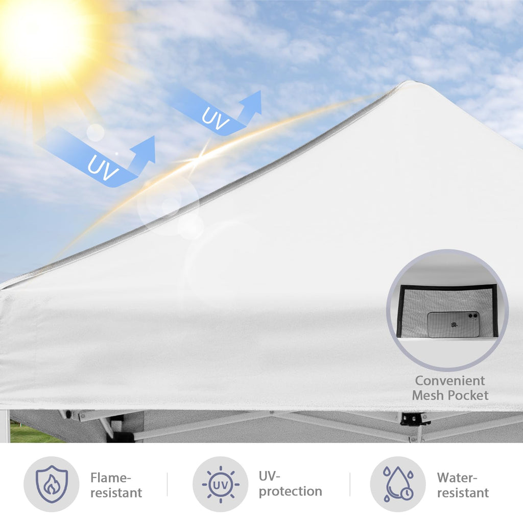 INTER HUT 5x5 Pop Up Canopy Tent, Instant Portable Beach Canopy, Outdoor Tent with Carry Bag for Camping, Sports, Tailgating, Events, White Retail $99.00