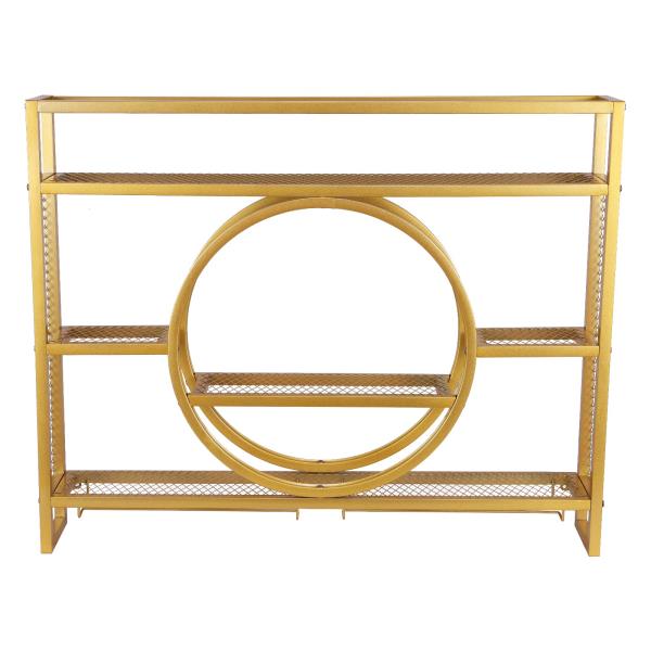 XEVALDRIC Metal Wall Mounted Wine Rack 3-Tier Bar Cabinet Retail $129.00