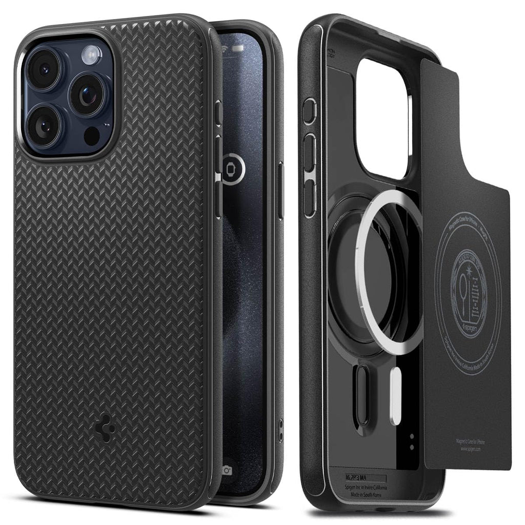 Spigen Mag Armor MagFit Case for iPhone 15 Pro Max MagSafe Compatible Navy Blue