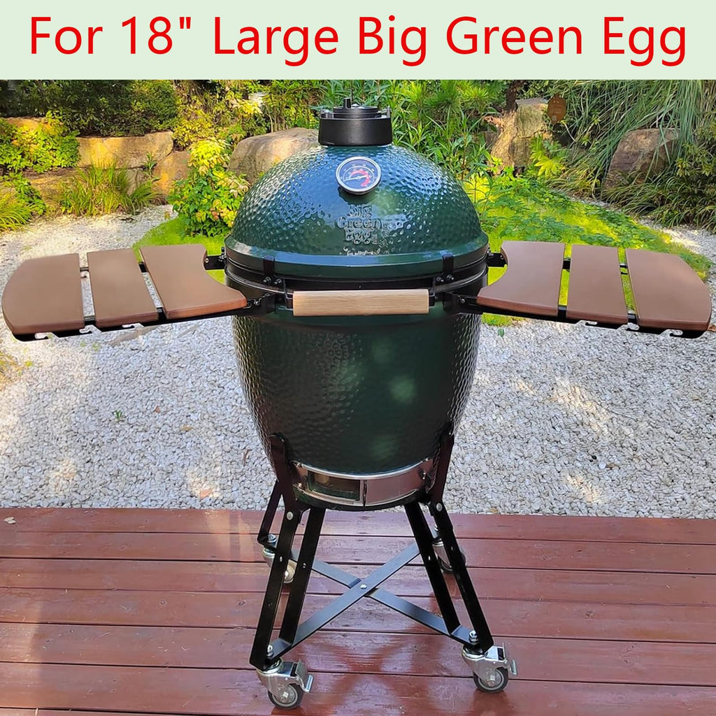 Heavy Duty BBQ Grill Rolling Cart, Rolling Nest, Rolling Outdoor Cart for 18" Large Big Green Egg with Locking Caster for BGE L Smoker Kamado Joe 18“ Charcoal Grill Stand Accessories Retail $99.00