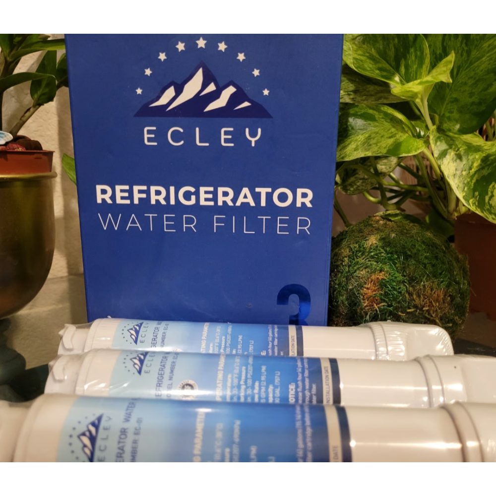New ECLEY EC-02 3-Pack Refrigerator Water Filter Retail $25.00