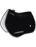 Close Contact Velvet Horse Saddle Pad for Jumping Black