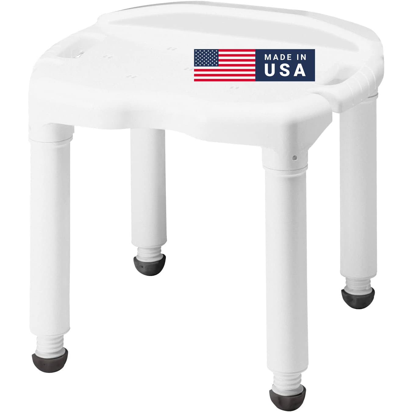 Adjustable Height Bath Shower Seat 400lb Capacity White