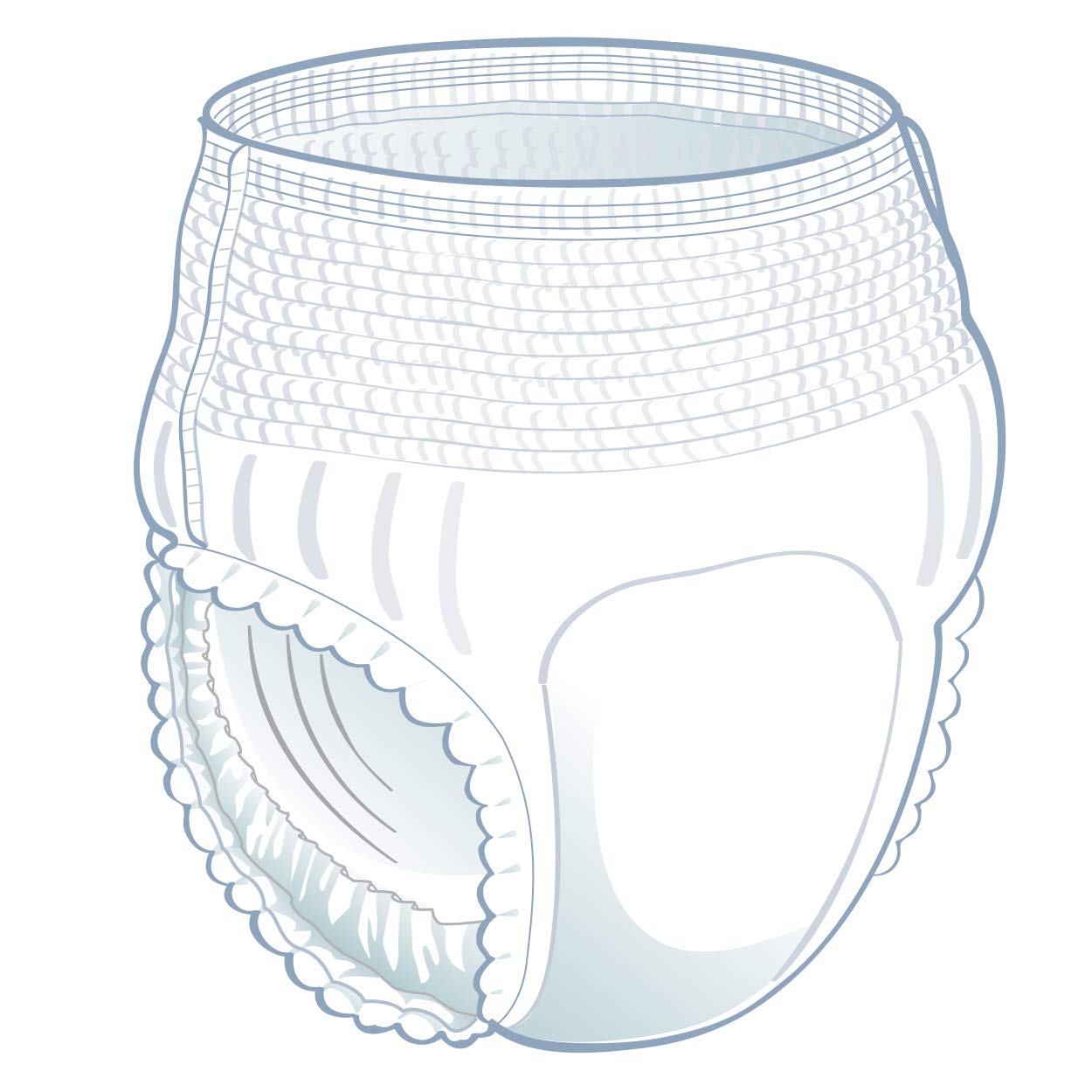 FitRight Ultra Protective Incontinence Underwear Heavy Absorbency Large 40-56 White 20 Count