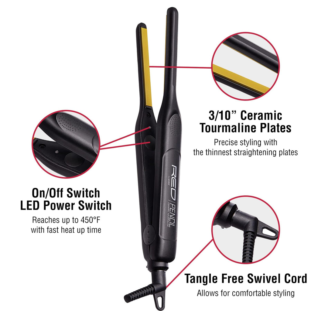 Pc Hair Styling Set with 0.3 Flat Iron  14 Curling Iron