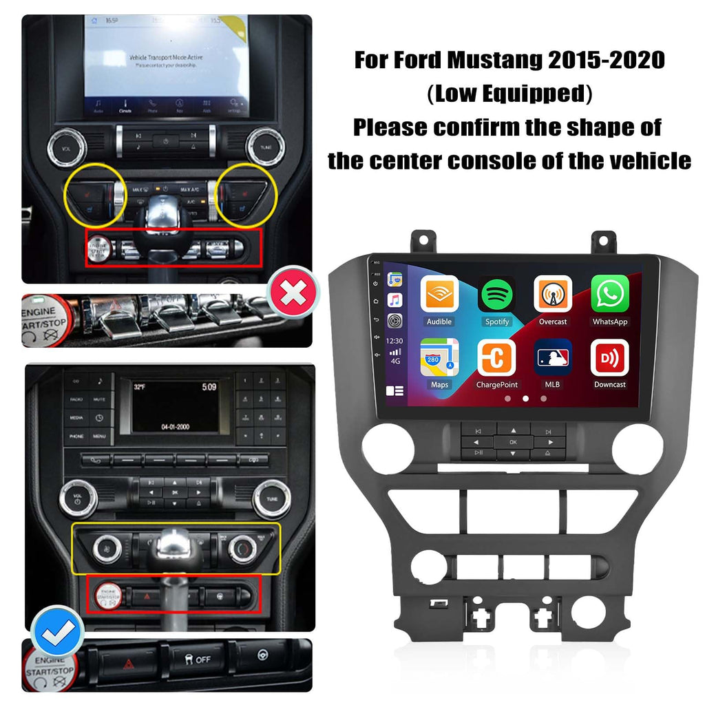Inch Android 13 Car Stereo for Ford Mustang 2015-2020 with Wireless CarPlay  Auto GPS