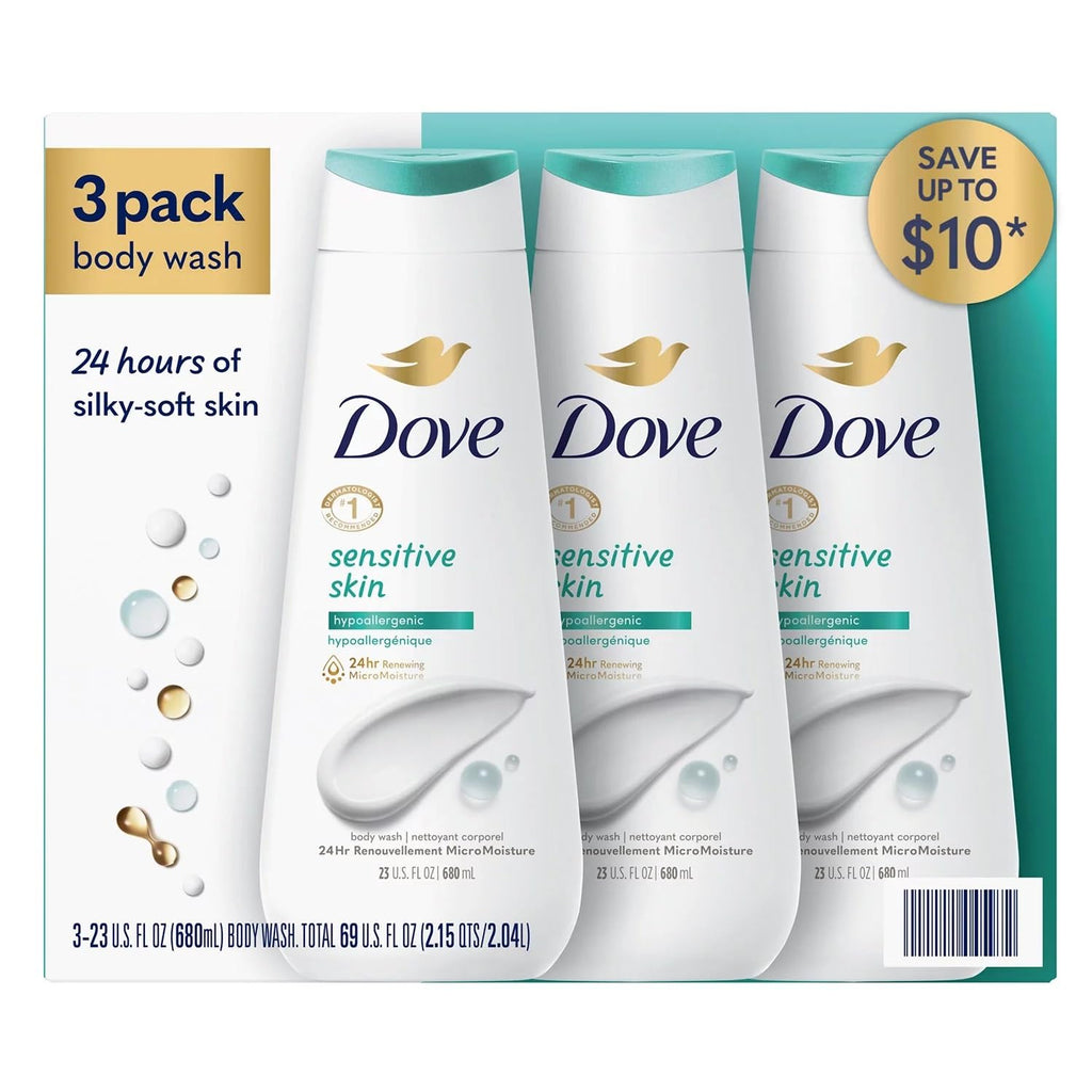 Dove Nourishing Body Wash Sensitive Skin 23 Fl Oz Pack of 3