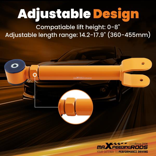 Front Upper Control Arms for Jeep Wrangler TJ Cherokee XJ Grand Cherokee ZJ WJ 0-8 Lift