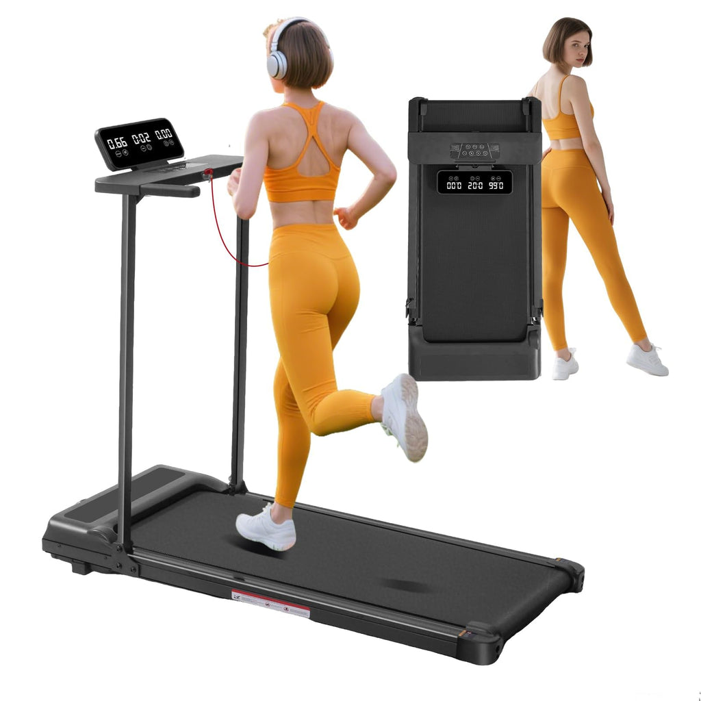 Black Walking Pad Treadmill with Handle Bar  Big Screen 3.5HP Electric 0.6-10MPH 400LBS Retail $139.00