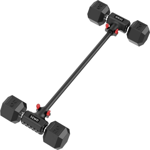 Dumbbell Converter Bar for Barbell Set Adjustable Weights up to 220LB Capacity Red - $69.00