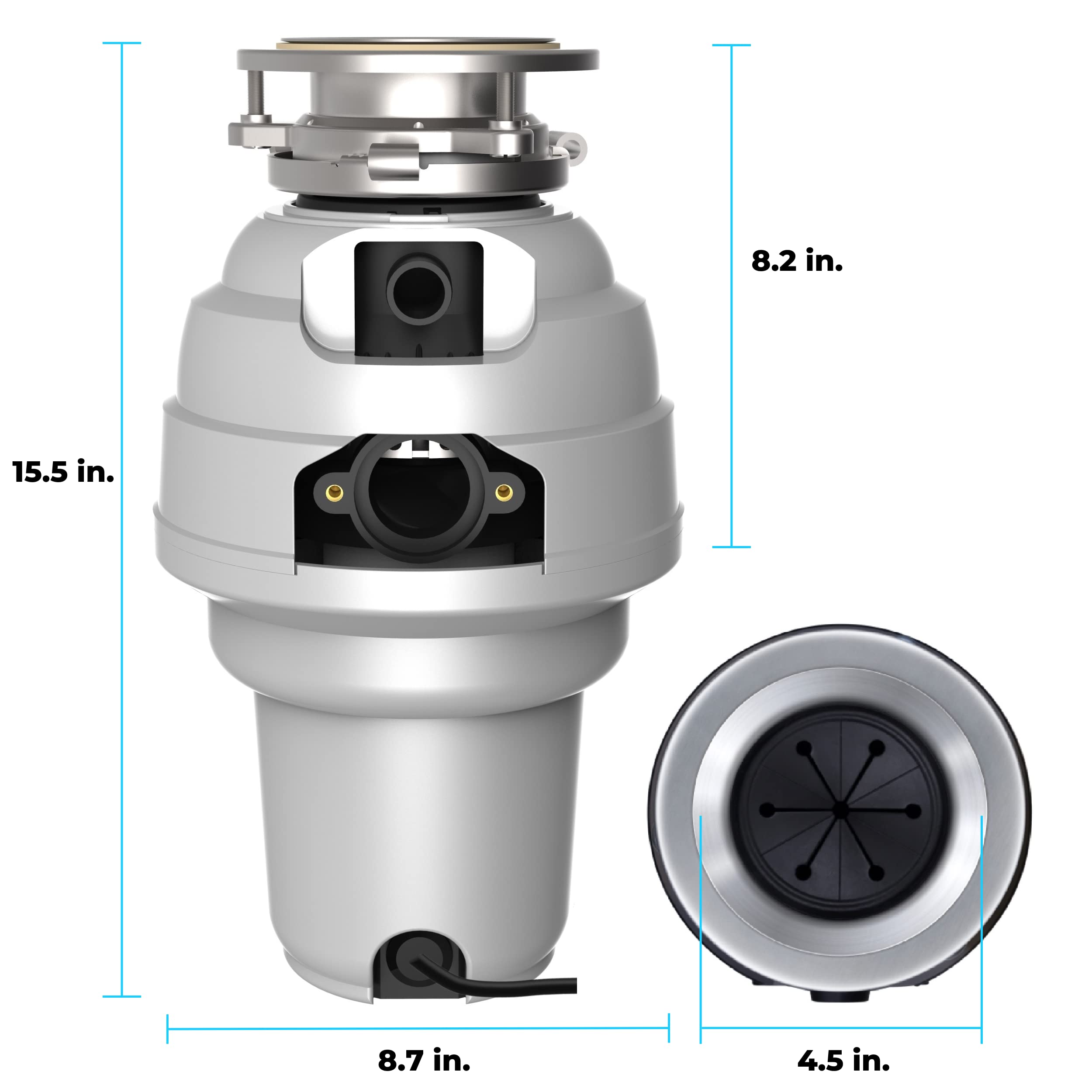 American Standard 1.25 HP Stainless Steel Garbage Disposal