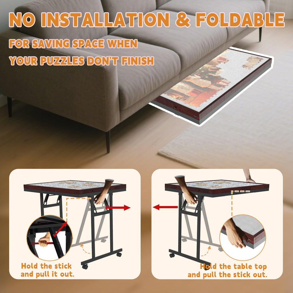 New Doerpuz PPZTT1500-03 Folding Puzzle Table 1500 Pc 5-Angle Adj Drawers Retail $109.00