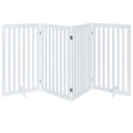 New unipaws 36H Free Standing Foldable Wooden Pet Gate White.