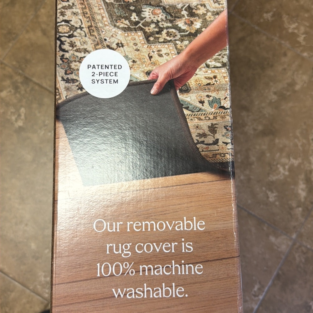 Ruggable Washable Rug Cover  Non-Slip Pad 8ft x 10ft Multi-color