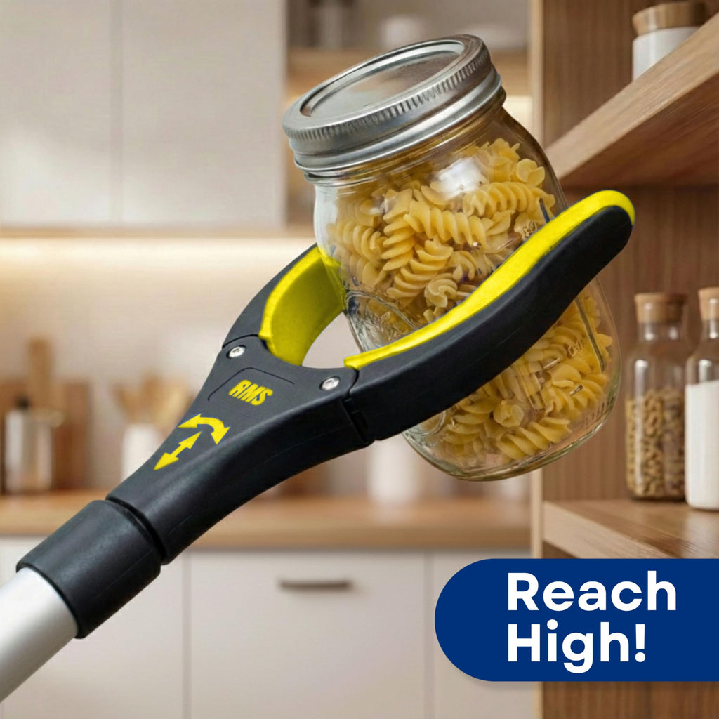 -Pack Yellow Grabber Reacher Mobility Aid Tool with Rotating Jaw 34  21