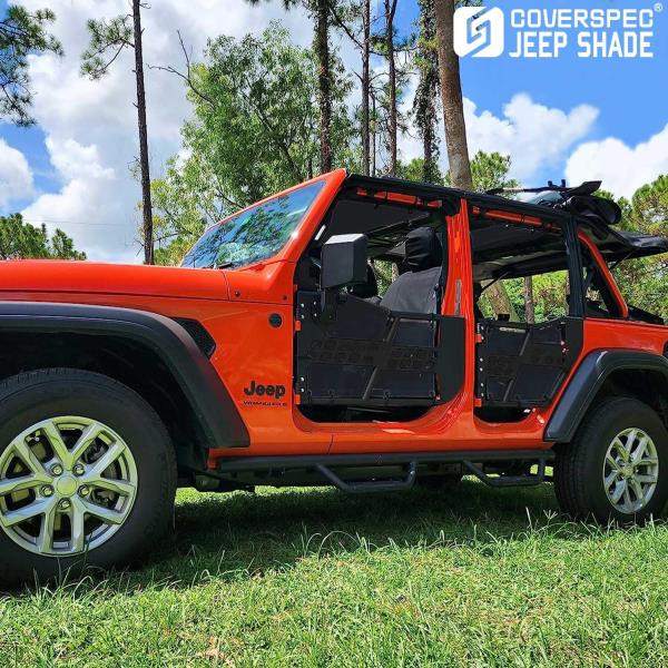 JL Sun Shade Top for Jeep Wrangler FrontRear Black