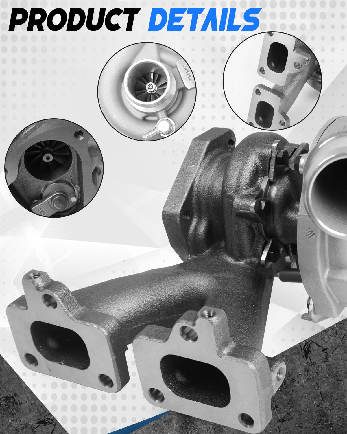 Open-Box New DOFOCH K03 Turbocharger w Gasket for Polaris RZR XP 4 925CC UTV