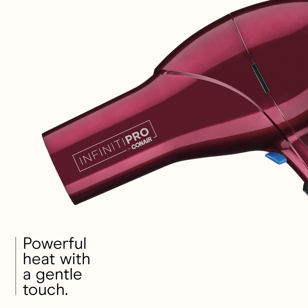 Conair Infiniti Pro Hair Dryer w Diffuser Concentrator  Bonus Brush - Tourmaline Ceramic - Burgundy