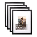 Open-Box New KINLINK 11x14 Solid Wood Acrylic Picture Frame Set of 4. Retail $37.00