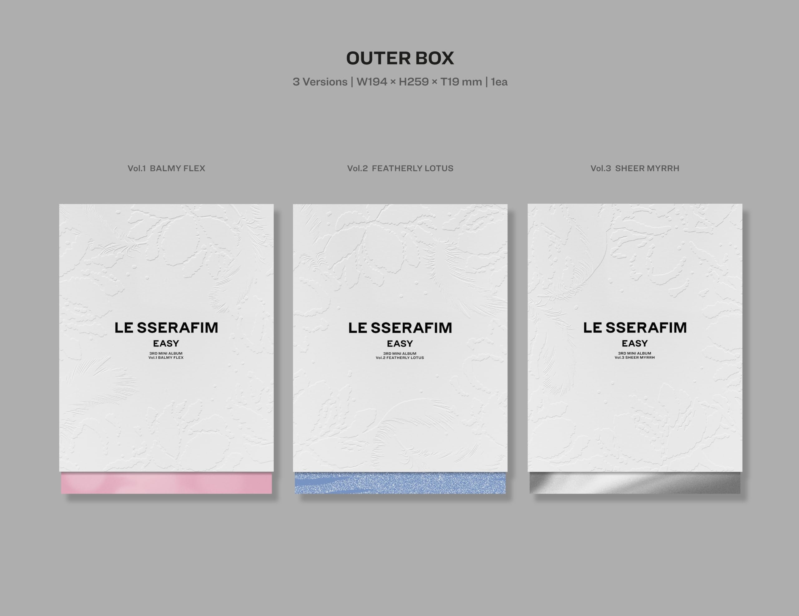 Le Sserafim 3rd Mini Album Easy Vol 1 Pink Retail $39.00