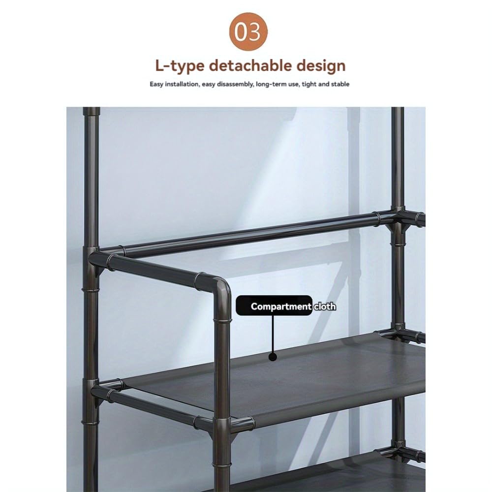 Open-Box New Generic 5-Tier Freestanding Shoe Rack  Coat Stand Entryway Organizer Retail $48.00