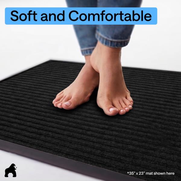 Traffic Guard Heavy Duty Indoor Outdoor Door Mat 72x48 Black Retail $55.00