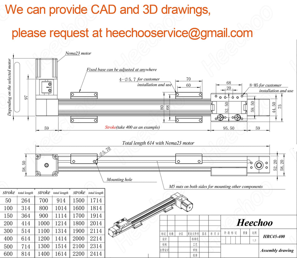 High Precision Belt Driven Linear Actuator