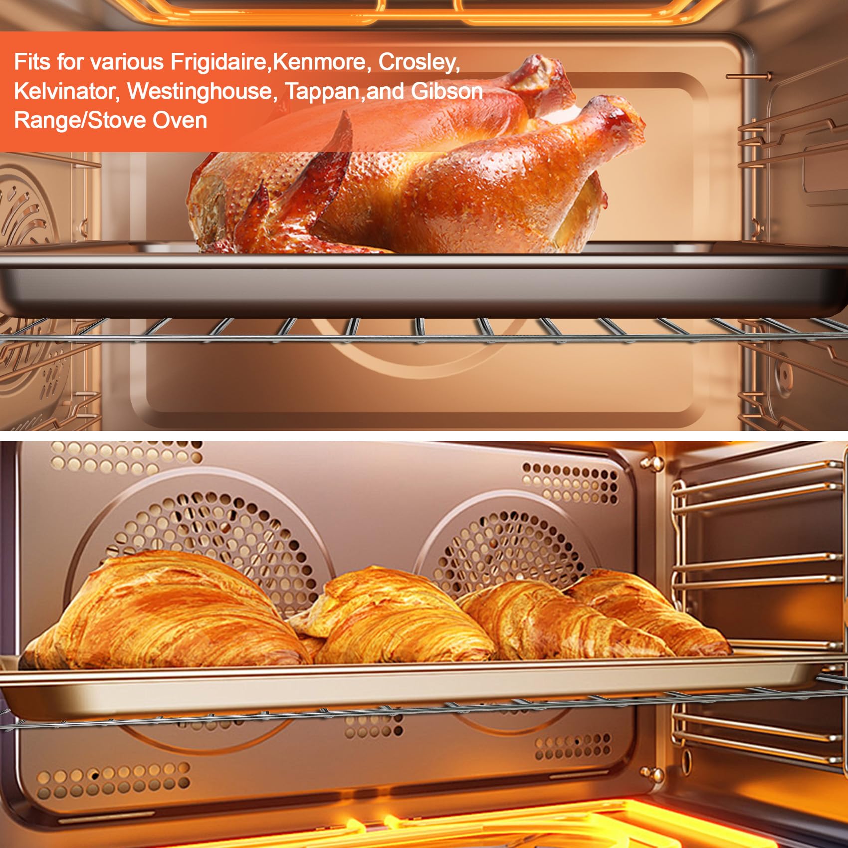 2Pcs Upgraded 304 Stainless Steel 316496201 316496202 Oven Rack Replacement for Frigidaire GE Stove. 24.2"x16" Oven Rack - For Standard 24.25" Ovens?First Step to Perfect Fit?Measure Before You Order Retail $59.00