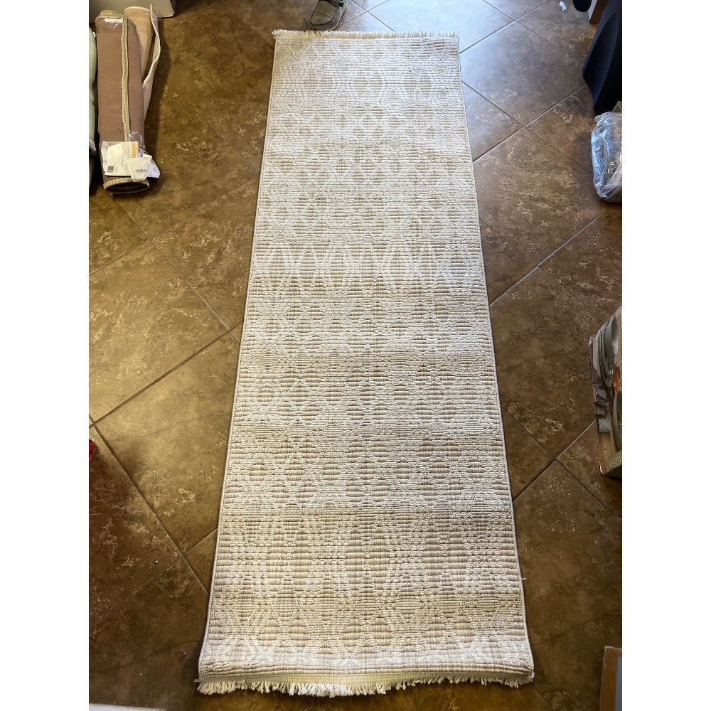 Serenity Wide Runner Rug 30 x 90 Sakour Beige