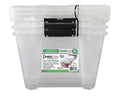 InstaView45 Multi-Use Lidded Storage Bins 45 Quart 3-Pack Stackable Crystal Clear