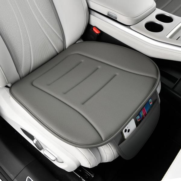 Memory Foam Car Seat Cushion Breathable Leather Anti-Slip Pad for Driving and Office Chair