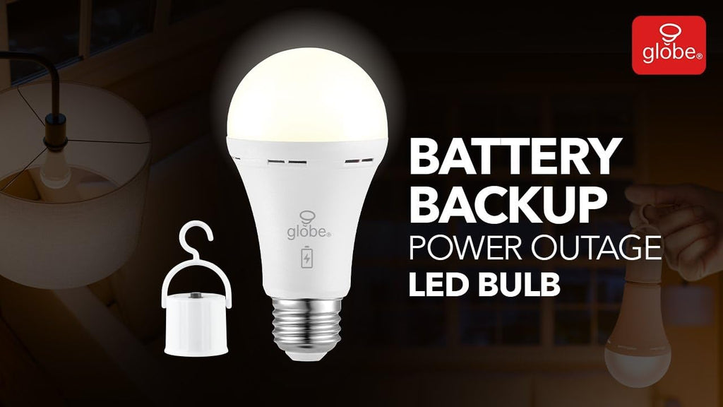 Battery Backup LED Bulb 6 Pack - A19 Medium Base 800 Lumens White Retail $19.00