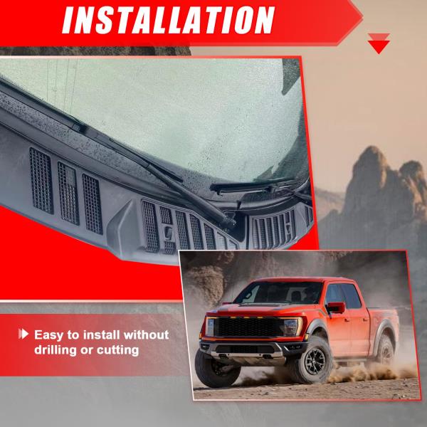 Front Windshield Wiper Cowl Cover Panel for 2021-2025 Ford F150