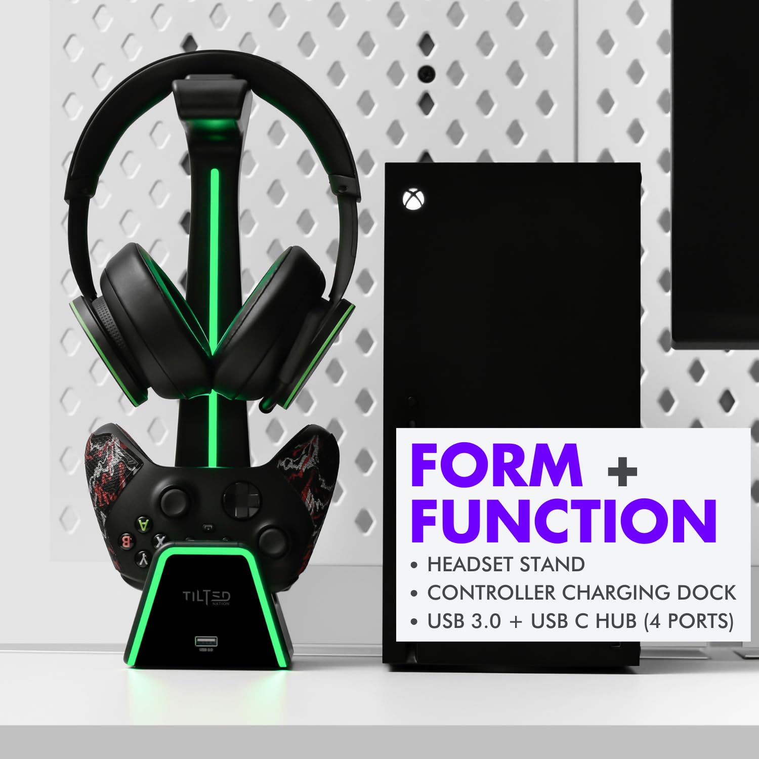 Open-Box New Tilted Nation Phantom 3-in-1 Gaming Headset  Controller Charging Stand. Retail $69.00