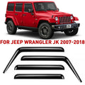 Voron Glass Tape-on Extra Durable Rain Guards for Jeep Wrangler 2007-2018  Window Deflectors  Vent Window Visors  4 Pieces - 120040 - Image 1